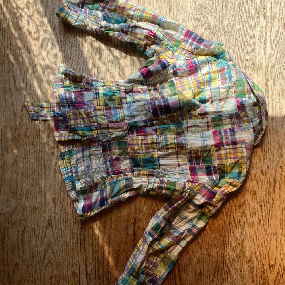 J.Crew Patchwork Multi Color Plaid Spring Blazer … - image 7